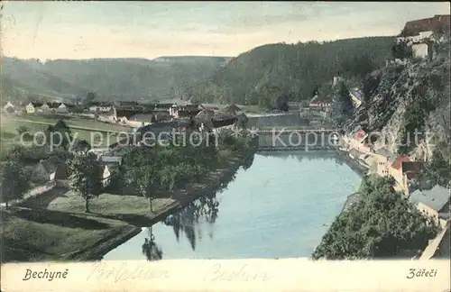 Bechyne Flusspartie Kat. Tschechische Republik