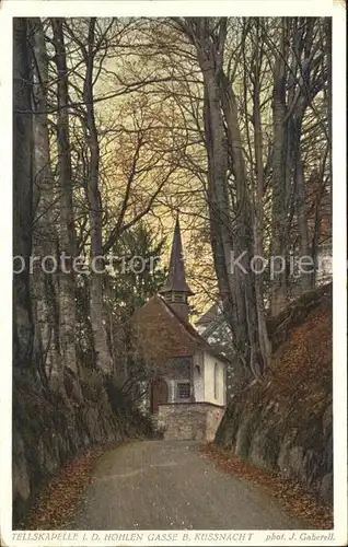 Foto Gaberell J. Nr. 7176 Tellskapelle Hohle Gasse Kuessnacht Kat. Fotografie Schweiz