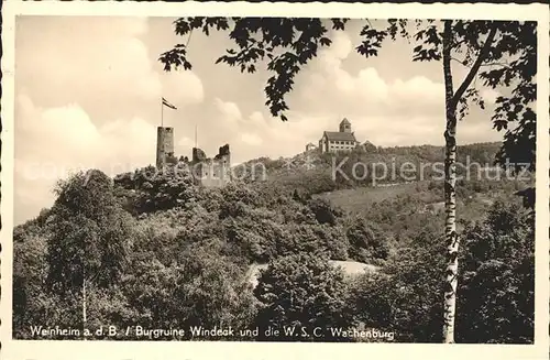 Burg Windeck Weinheim an der Bergstrasse W.S.C. Wachenburg Kat. Weinheim