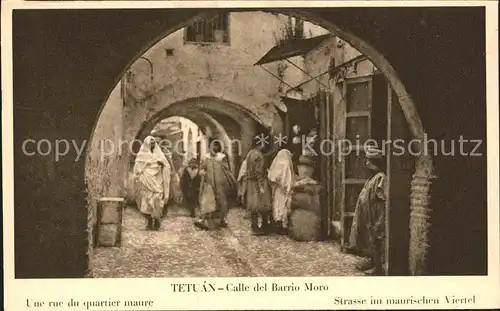 Tetuan Strasse maurischen Viertel Kat. Marokko