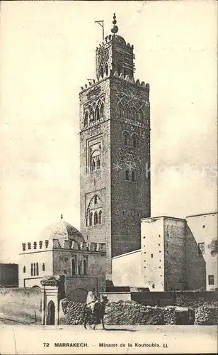 Marrakech Marrakesch Minaret de la Koutoubia Kat. Marokko