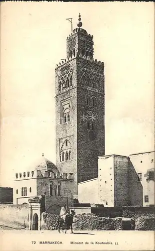 Marrakech Marrakesch Minaret Koutoubia Kat. Marokko