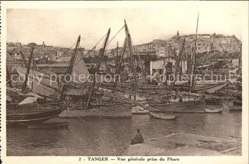 Tanger Tangier Tangiers Phare Hafen Segelboote / Marokko /