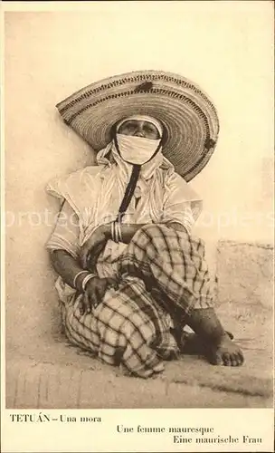 Tetuan Una mora Eine mauresche Frau Kat. Marokko
