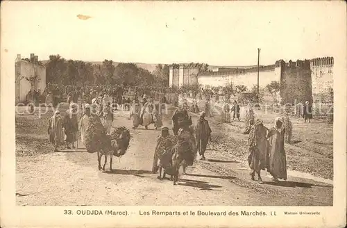 Oudjda Les Remparts Boulevard Marches Kat. Marokko