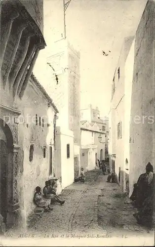 Alger Algerien La Rue et la Mosquee Sidi Ramdan / Algier Algerien /