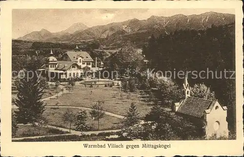 Warmbad Villach mit Mittagskogel Kat. Villach