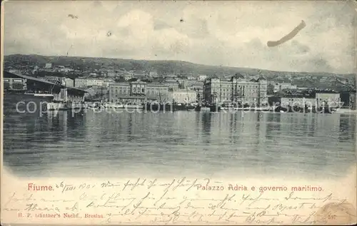 Fiume Palazzo Adria e governo maritimo Kat. Rijeka
