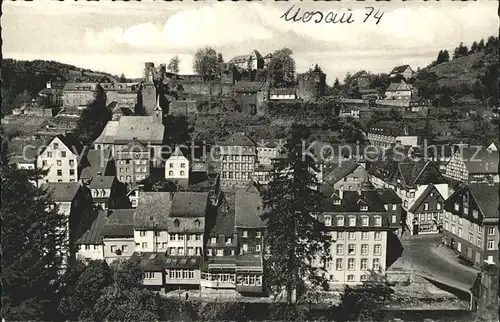 Montjoie Monschau Stadtblick mit Burg Kat. Monschau