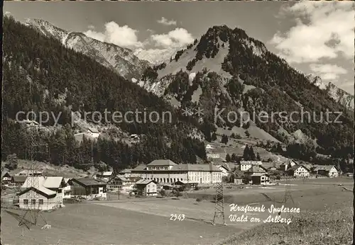 Wald Arlberg Kraftwerk Spulersee  Kat. Arlberg