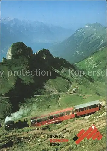 Brienz Rothornbahn Talfahrt Brienzersee  Kat. Eisenbahn