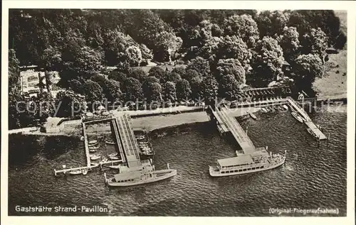 Wannsee Gaststaette  Strand  Pavillon Fliegeraufnahme Kat. Berlin