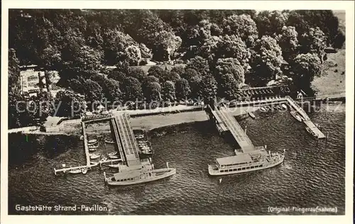 Wannsee Gaststaette Strand  Pavillon Fliegeraufnahme Kat. Berlin