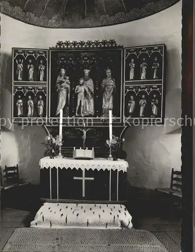 Keitum Sylt Altar mit Altarbild in der St Severin Kirche Kat. Sylt Ost