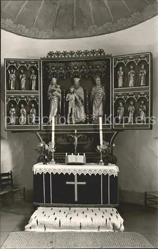 Keitum Sylt St Severin Kirche Altar mit Altarbild Kat. Sylt Ost