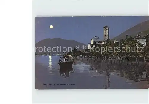 Rivapiana Lago Maggiore Kuenstlerkarte Kat. Minusio