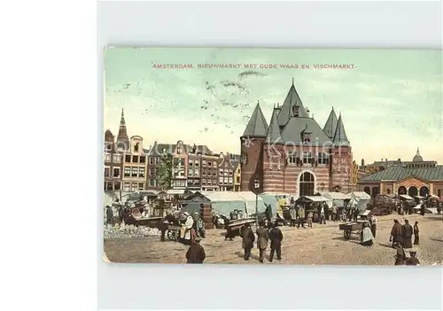 Amsterdam Niederlande Oude Waag en Vischmarkt Kat. Amsterdam