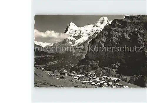 Muerren BE mit Eiger Moench Kat. Muerren