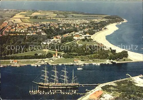 Travemuende Ostseebad Fliegeraufnahme Segelschiff / Luebeck /Luebeck Stadtkreis