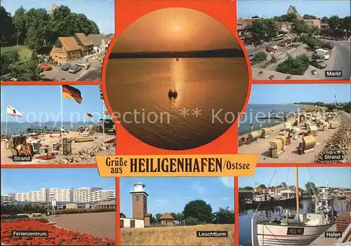 Heiligenhafen Ostseebad Markt Strand Ferienzentrum Leuchtturm Hafen Kat. Heiligenhafen