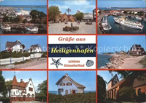 Heiligenhafen Ostseebad Hafen Markt Kreuzfahrschiff Teilansichten Kat. Heiligenhafen