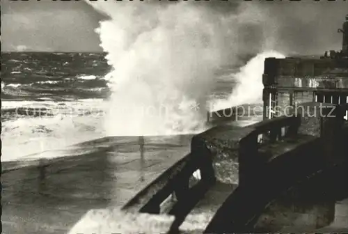 Borkum Nordseebad Sturmflut / Borkum /Leer LKR