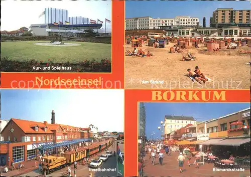 Borkum Nordseebad Kur und Spielhaus Strand Inselbahnhof Bismarckstr