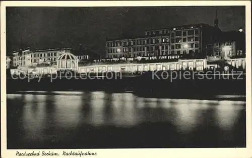 Borkum Nordseebad Strandpromenade bei Nacht