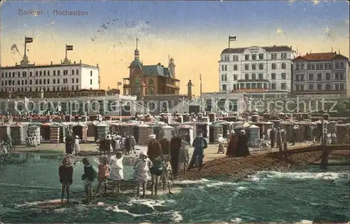 Borkum Nordseebad Hochsaison am Strand