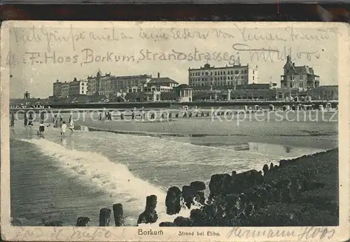 Borkum Nordseebad Strand bei Ebbe