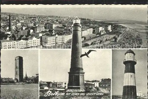 Borkum Nordseebad Fliegeraufnahme Leuchtturm