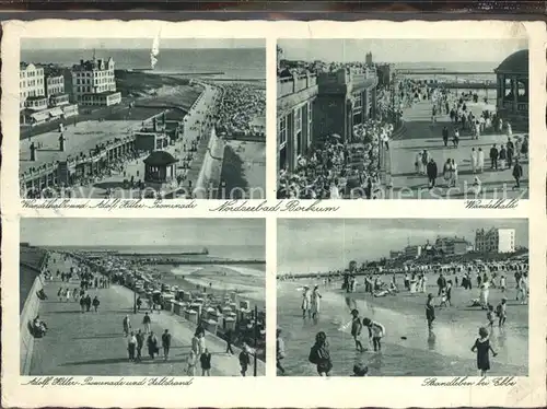 Borkum Nordseebad Wandelhalle Promenade Strand