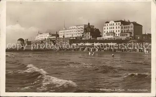 Borkum Nordseebad Kievietpromenade  / Borkum /Leer LKR