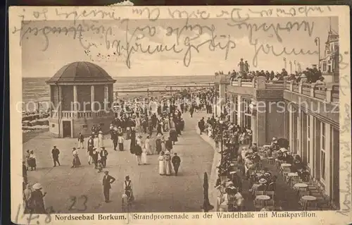 Borkum Nordseebad Strandpromenade Wandelhalle Musikpavillon / Borkum /Leer LKR