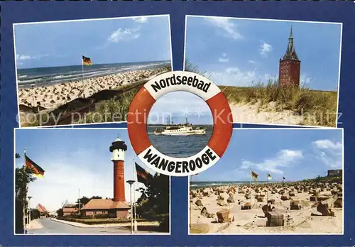 Wangerooge Nordseebad Leuchtturm Westturm Strand Kat. Wangerooge