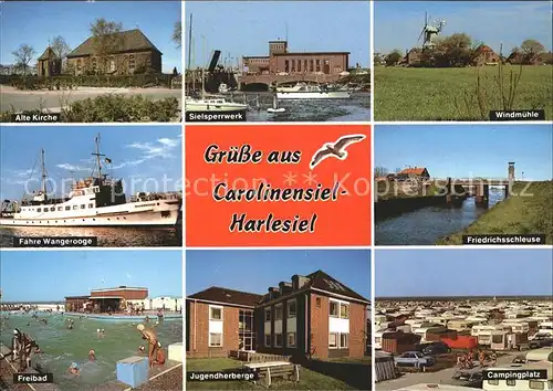 Carolinensiel Harlesiel Ostfriesland Friedrichsschleuse Campingplatz Faehre Wangerooge Kat. Wittmund