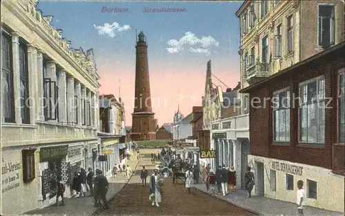 Borkum Nordseebad Strandstrasse Leuchtturm