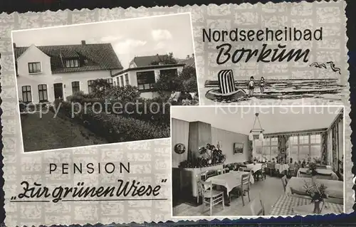 Borkum Nordseebad Pension Zur gruenen Wiese Gastraum