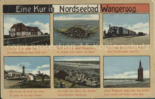 Wangerooge Nordseebad Insel Carolinensiel Eisenbahn Westturm Strand Nordseebad Kat. Wangerooge