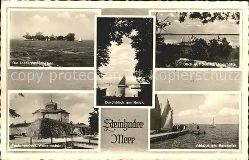 Steinhuder Meer Insel Wilhelmstein Durchblick am Knick Abfahrt am Ratskeller Kat. Wunstorf