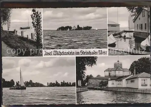 Insel Wilhelmstein Steihuder Meer  Hafen Segelboot Kat. Wunstorf