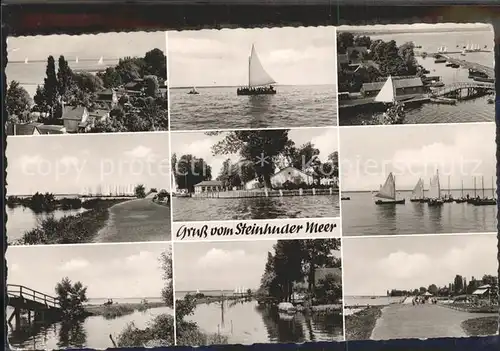 Steinhuder Meer Teilansichten mit Insel Wilhelmstein Kat. Wunstorf