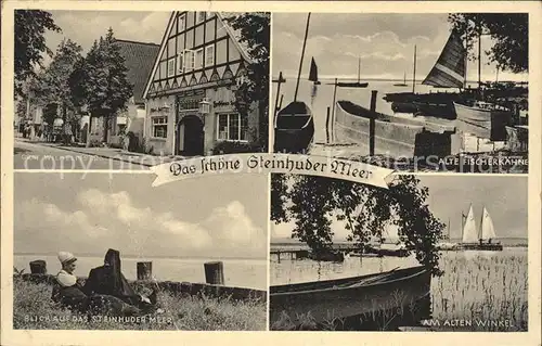 Steinhuder Meer Graf Wilhelmstr Alte Fischerkaehne Meerblick Am Alten Winkel Kat. Wunstorf