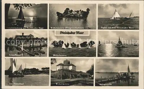 Steinhuder Meer Anlegestelle Wilhelmstein Strandbad Strandhotel Kat. Wunstorf