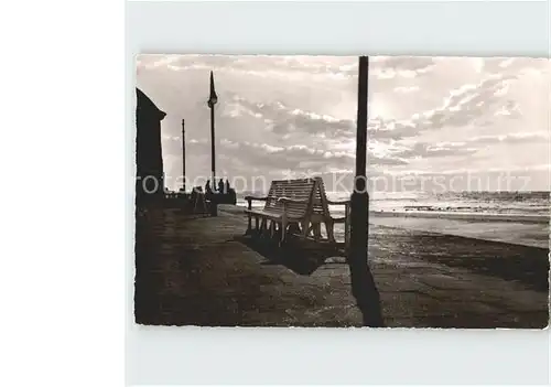 Borkum Nordseebad Abendstimmung Promenade