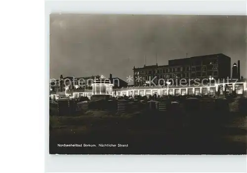 Borkum Nordseebad Strand Nacht