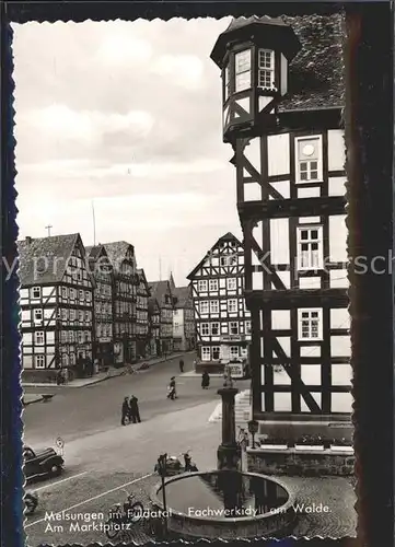 Melsungen Fulda Fachwerkidyll Walde Marktpolatz Kat. Melsungen