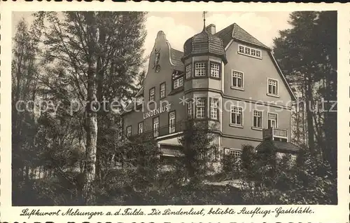 Melsungen Fulda Hotel Pension Lindenlust Ausflugsgaststaette Kat. Melsungen