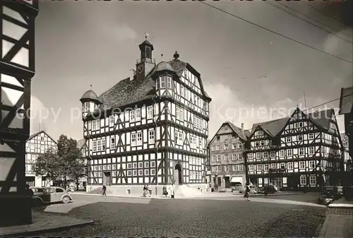 Melsungen Fulda Rathaus Fachwerkhaeuser Altstadt Kat. Melsungen