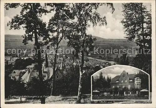 Melsungen Fulda Hotel Pension Lindenlust Panorama Luftkurort Kat. Melsungen